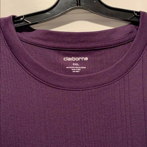 Liz Claiborne Pullover Ribbed Top Purple Short Sleeve Size 5X New - Picture 4 of 14